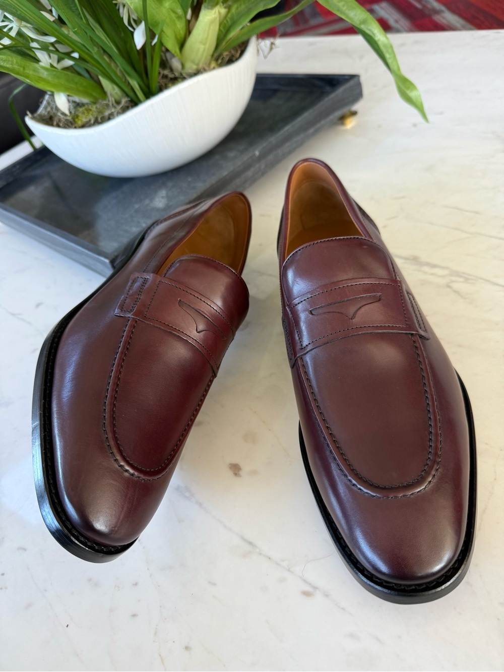 New Allen Edmonds Eli Leather Penny Loafers - Picture 14 of 16